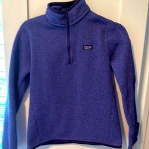 Women’s Purple Patagonia Better Sweater Half Zip Fleece.  Size small